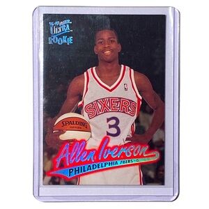 1996-97 Fleer Ultra Allen Iverson Rookie Card #82 - Philadelphia 76ers RC